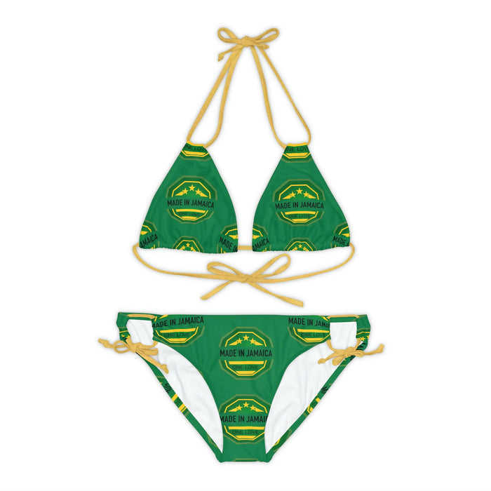 Green Strappy Bikini Set
