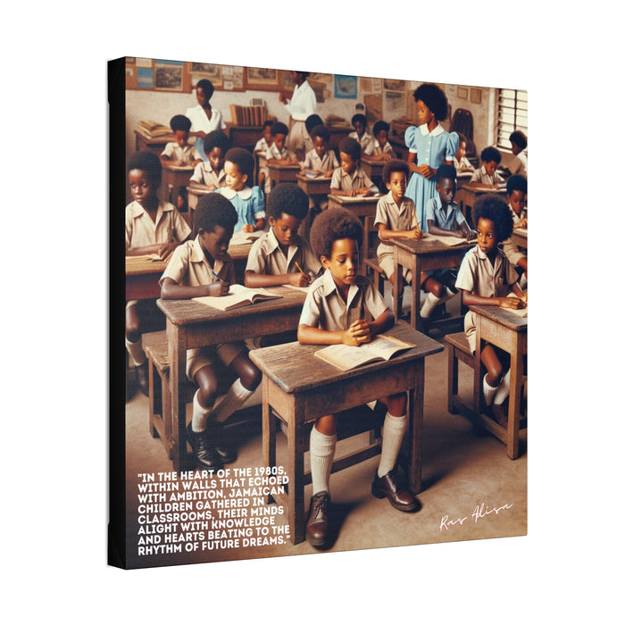 Rural Jamaican Classroom from the 1970s Polyester Canvas