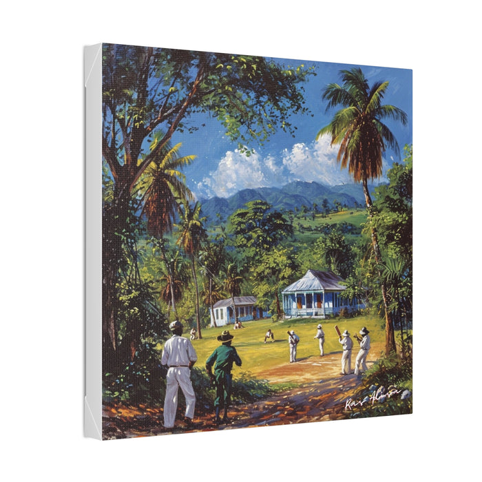 Rural Jamaica Folk Art Cricket III 1900s Polyester Canvas