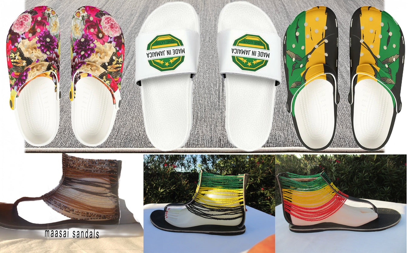 Jamaican & Maasai Sandals Foam Clogs Slip-ons Slippers