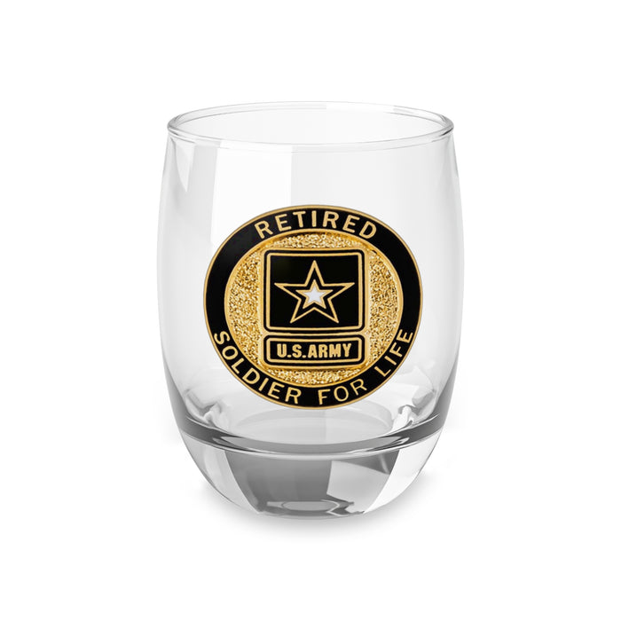 Custom Whiskey Glass (Retired Army)