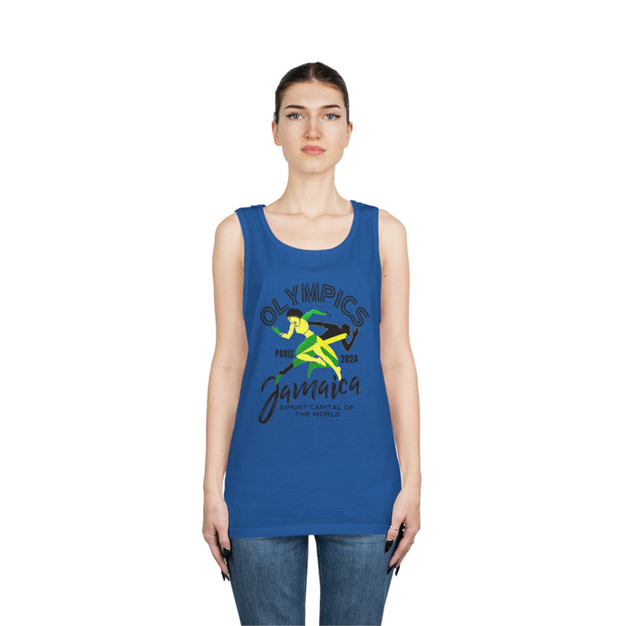 Jamaican Olympic Sprint Capital Unisex Heavy Cotton Tank Top - Various Colors