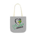  I Love Jamaica Canvas Tote Bag, 5-Color Straps