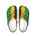  Jamaica Flag  Unisex EVA Foam Rubber Shoes Slip-ons CLOGS - Black, Gold, & Green