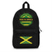  Made In Jamaica Black Backpack With Flag