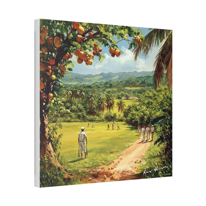 Rural Jamaica Folk Art Cricket II 1900s Polyester Canvas