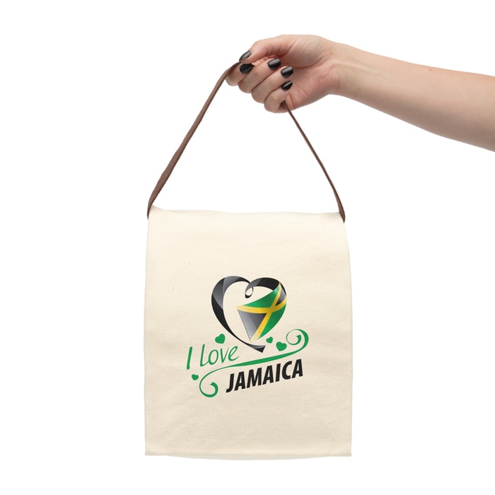 I love Jamaica Canvas Lunch Bag With Strap