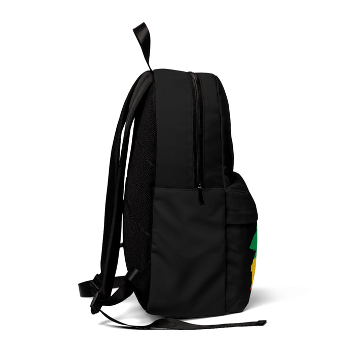 Unisex Classic Black Backpack (Rasta One Love)