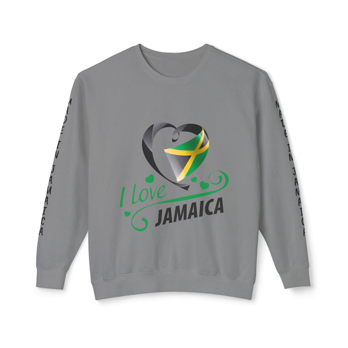 I Love Jamaica - Unisex Lightweight Crewneck Sweatshirt