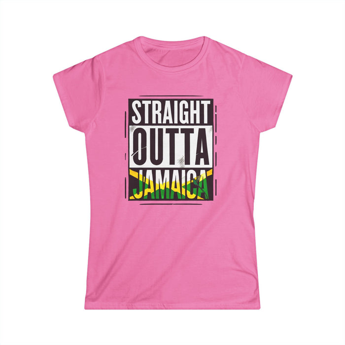 Straight Outta Jamaica - Women's Softstyle Tee