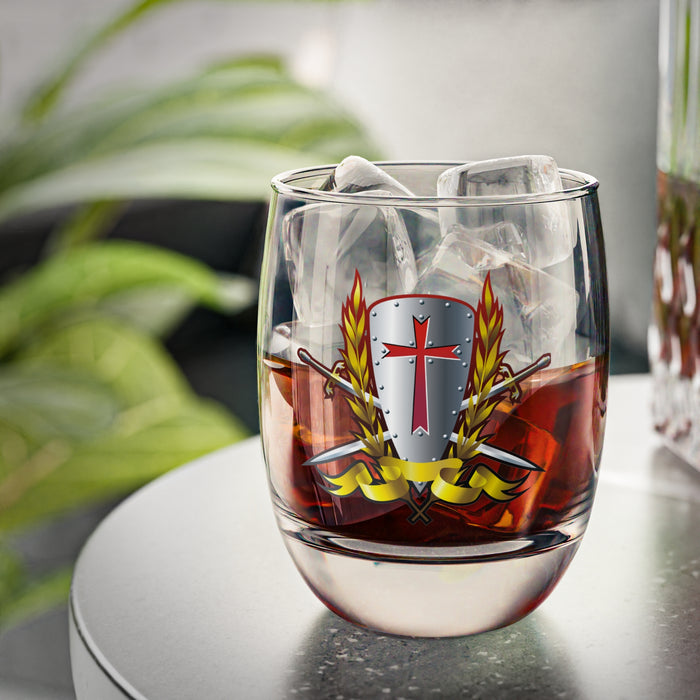 Custom Whiskey Glass (Knights Templar)