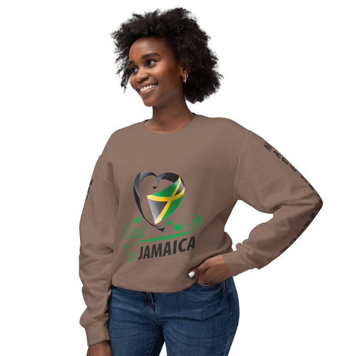 I Love Jamaica - Unisex Lightweight Crewneck Sweatshirt