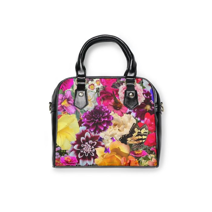 Artistic Flower Design Shoulder Handbag