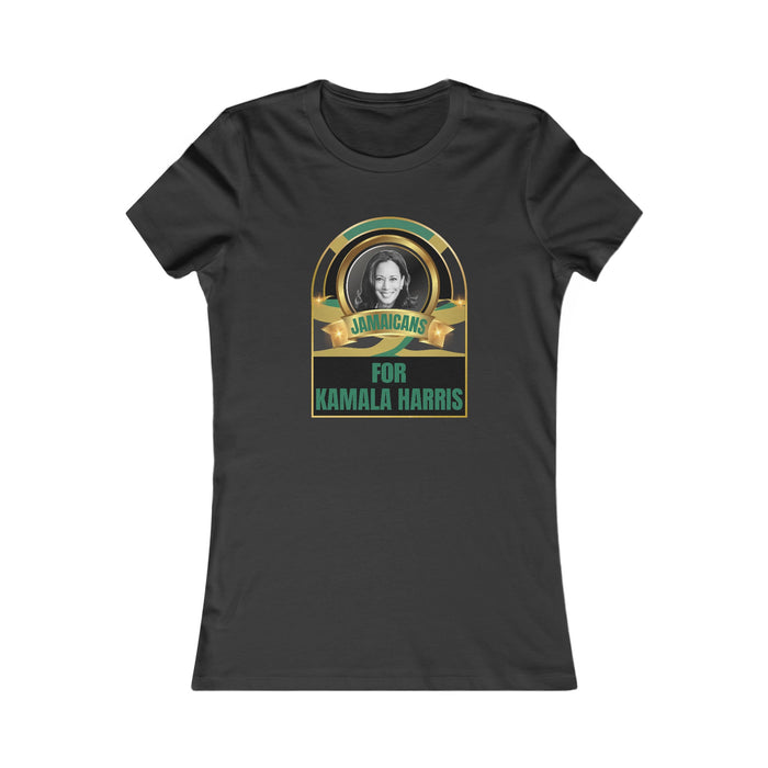 Jamaicans For Kamala - Women's Favorite Tee (Green Letters)