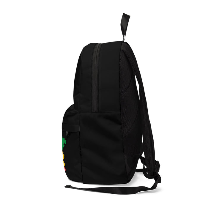 Unisex Classic Black Backpack (Rasta One Love)