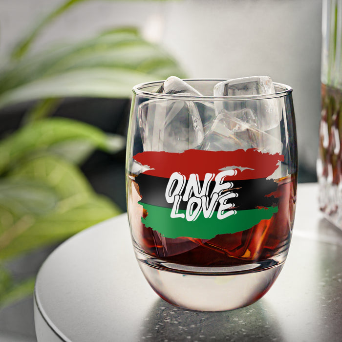 Custom Whiskey Glass (Pan African - One Love)