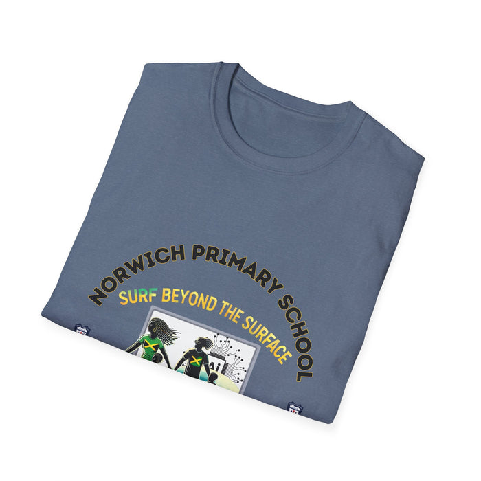 Norwich Primary National Parent Month 4 Colors Black Embossed Letters T-Shirt