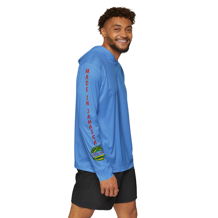 Men's Light Blue Sports Warmup Hoodie