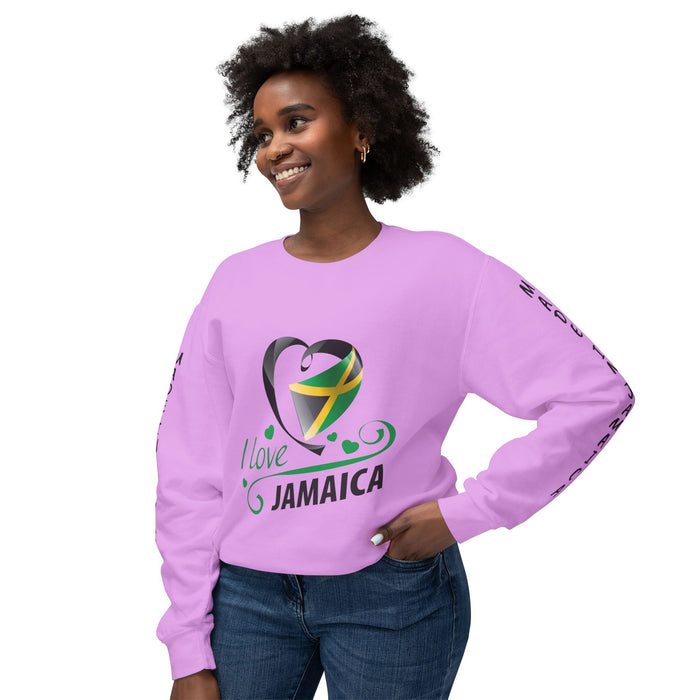 I Love Jamaica - Unisex Lightweight Crewneck Sweatshirt