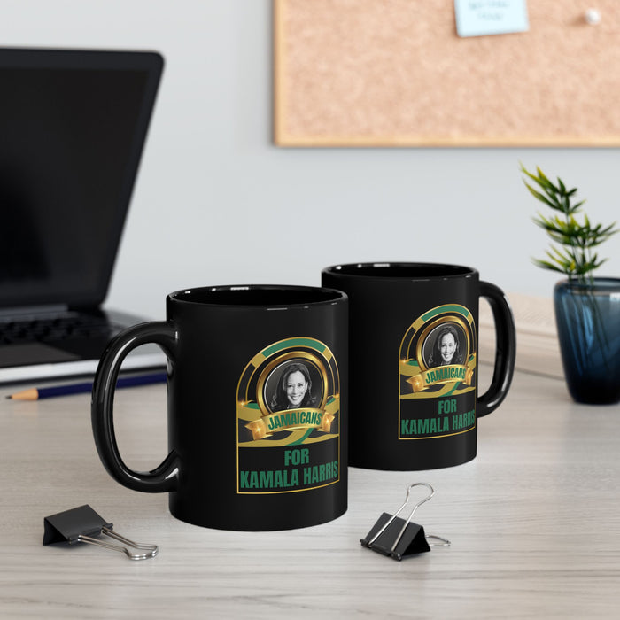 Jamaicans For Kamala Harris Black Mug (11oz, 15oz)