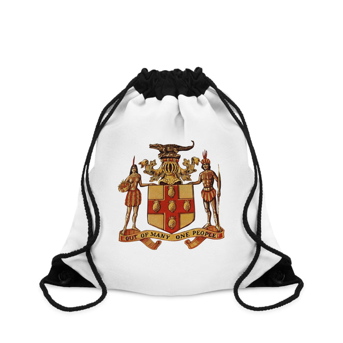 I love Jamaica White Drawstring Bag