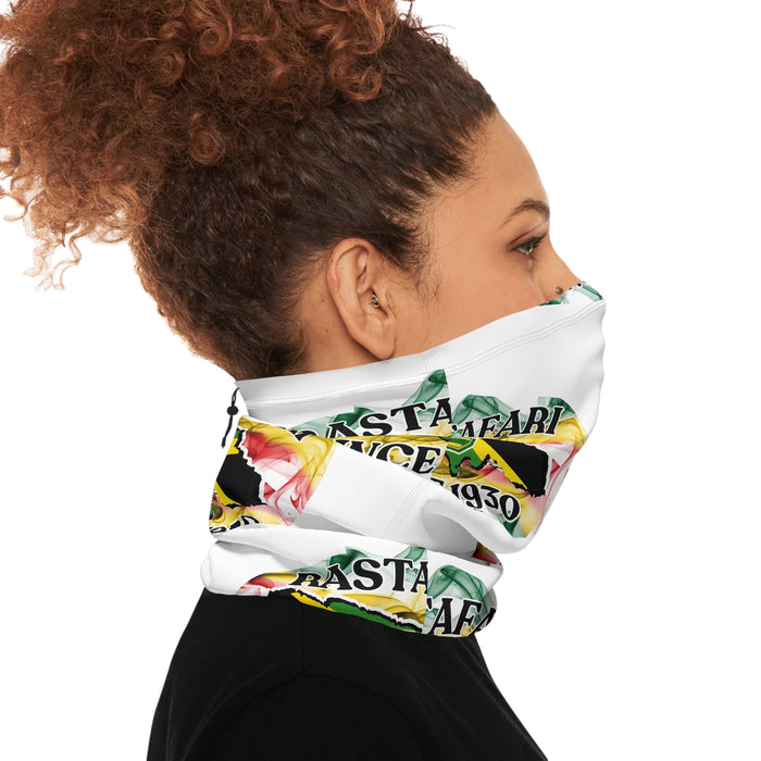 Winter Neck Gaiter With Drawstring (Rastafari)