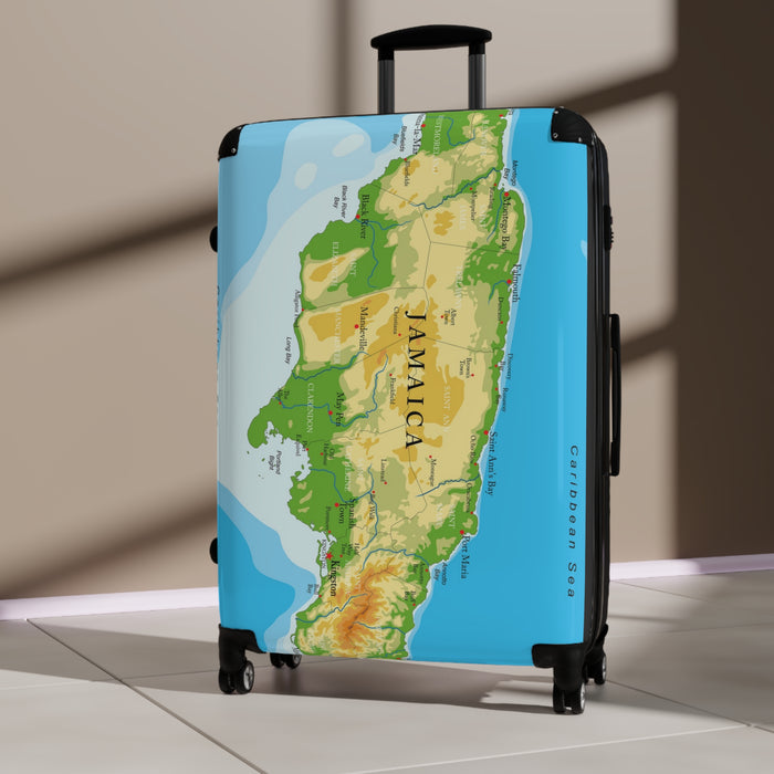 Jamaica Map Suitcase