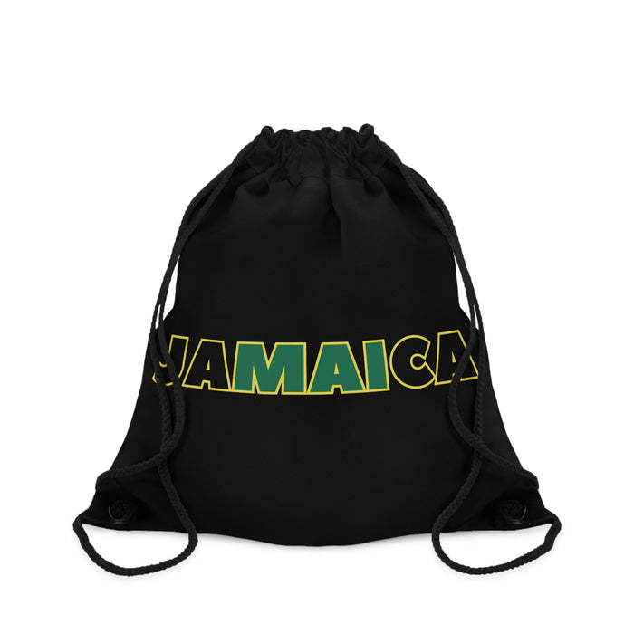 Jamaica Black Drawstring Bag