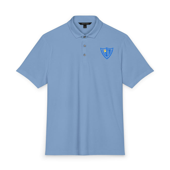 EAHS - Embroidered Shield Polo Shirt — Men's Stretch Moisture-Wicking Jersey EAHS - Embroidered Shield Polo Shirt — Men's Stretch Moisture-Wicking Jersey