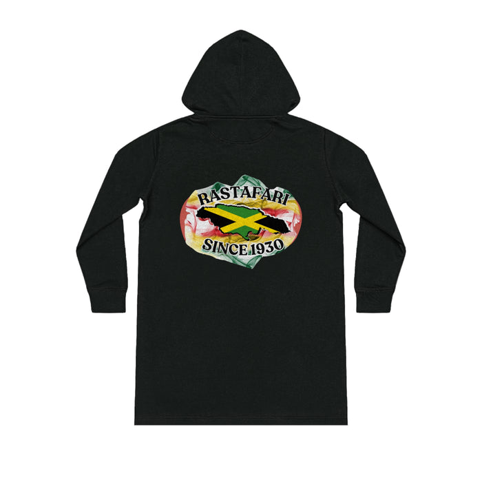 Rastafari Streeter Hoodie Dress - (Back Logo)