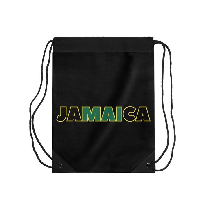 Jamaica Black Drawstring Bag