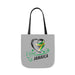  I Love Jamaica Canvas Tote Bag, 5-Color Straps