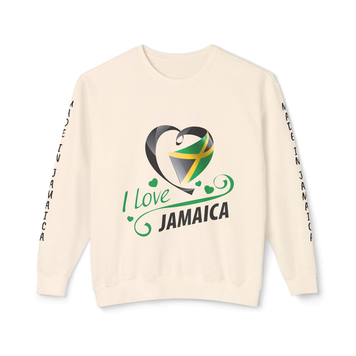 I Love Jamaica - Unisex Lightweight Crewneck Sweatshirt