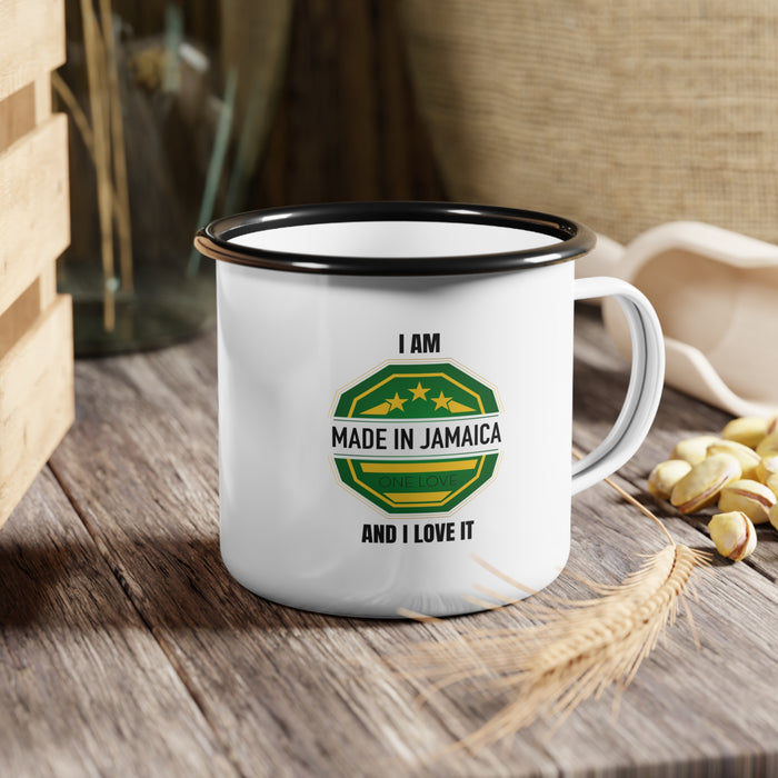 Made In Jamaica Enamel Camp Cup