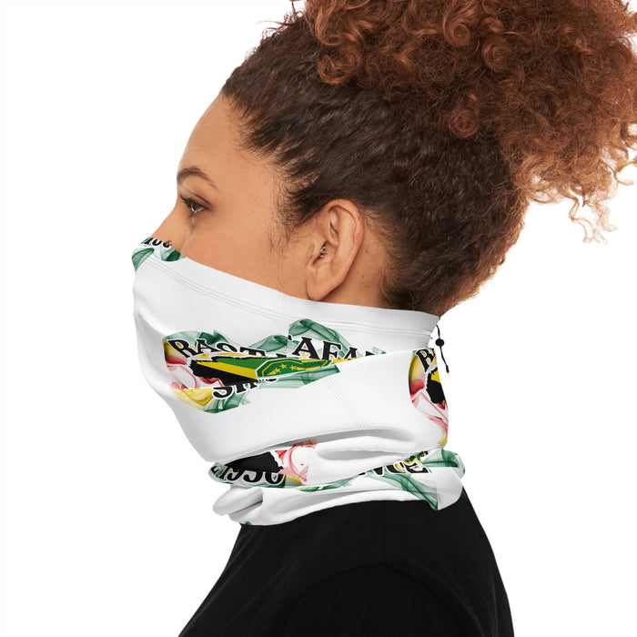 Winter Neck Gaiter With Drawstring (Rastafari)