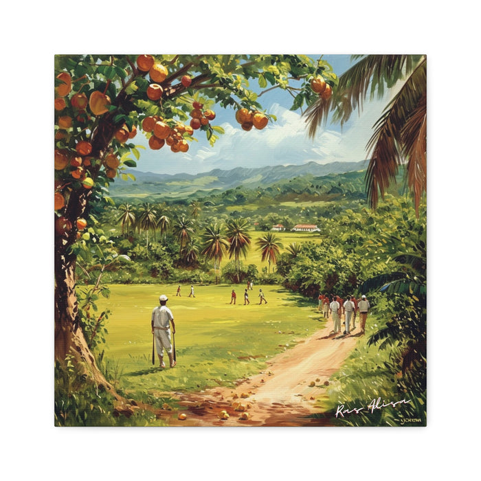 Rural Jamaica Folk Art Cricket II 1900s Polyester Canvas