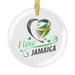  I Love Jamaica Glass Ornaments