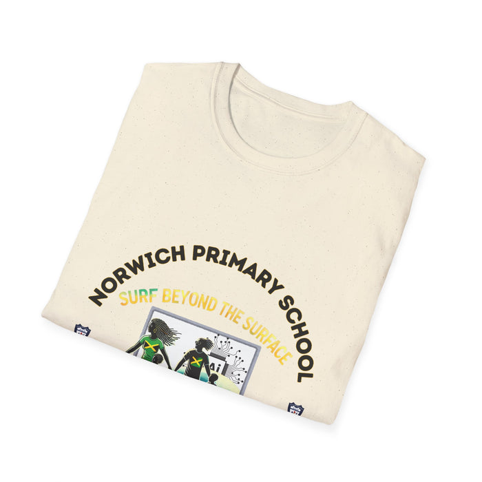 Norwich Primary National Parent Month 4 Colors Black Embossed Letters T-Shirt