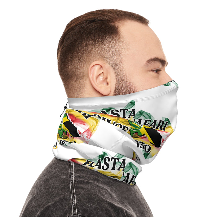 Winter Neck Gaiter With Drawstring (Rastafari)