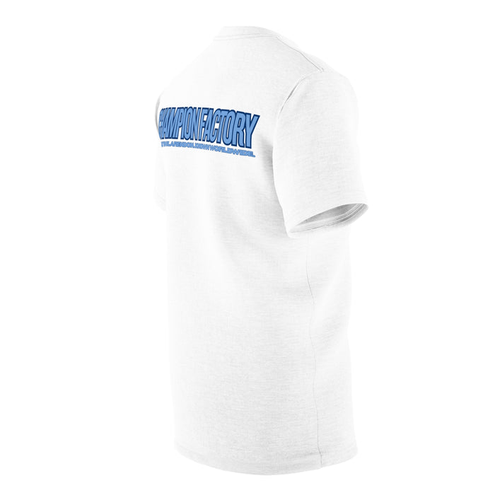 White EAHS Champion Factory Unisex Microfiber Cut & Sew T-Shirt White EAHS Champion Factory Unisex Microfiber Cut & Sew T-Shirt