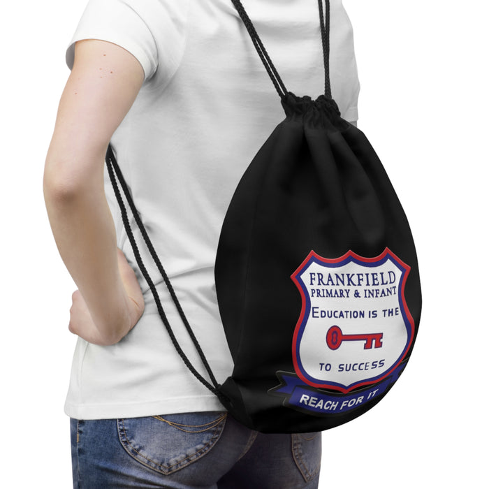 Frankfield Black Drawstring Bag