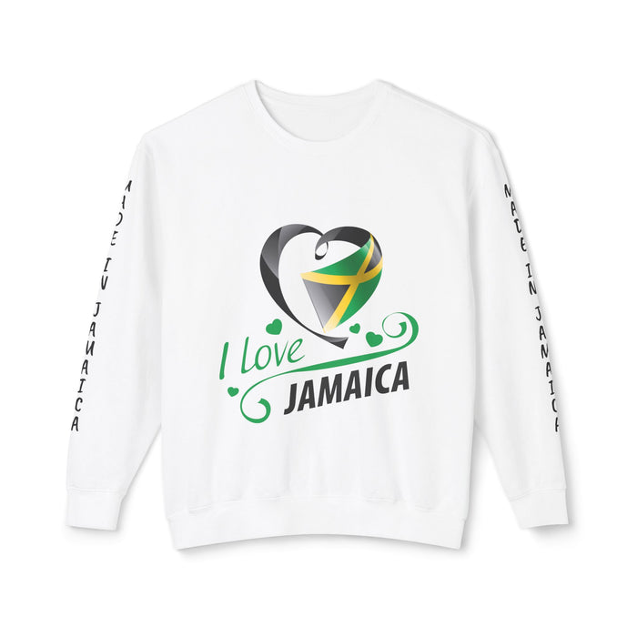 I Love Jamaica - Unisex Lightweight Crewneck Sweatshirt