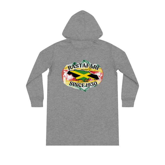 Rastafari Streeter Hoodie Dress - (Back Logo)