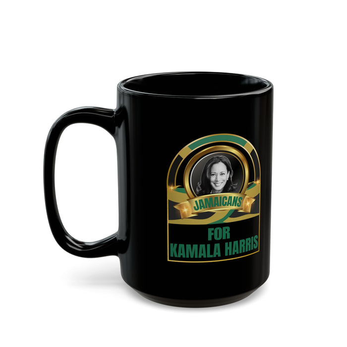 Jamaicans For Kamala Harris Black Mug (11oz, 15oz)