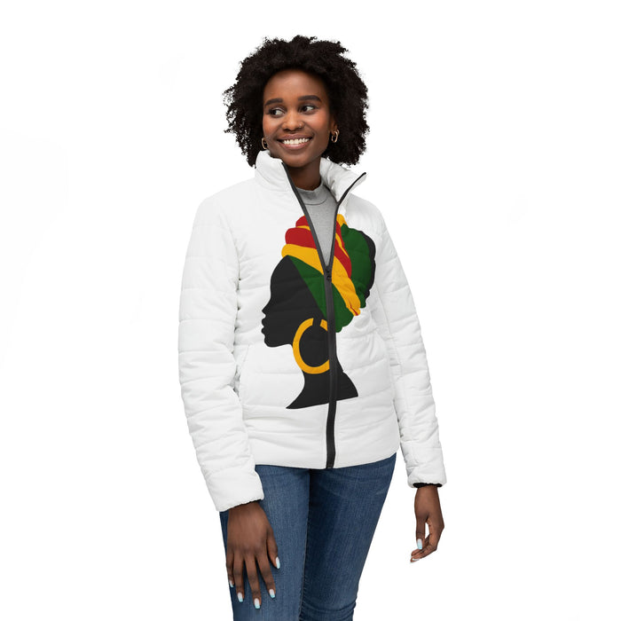 White Women’s Puffer Jacket - Royalness