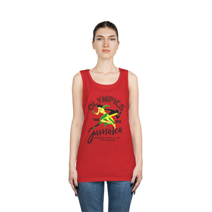 Jamaican Olympic Sprint Capital Unisex Heavy Cotton Tank Top - Various Colors