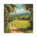  Rural Jamaica Folk Art Men Walking 1900s Polyester Canvas