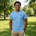  EAHS Edwin Allen Blue Tee - Crest Front - Built on Speed Back - Unisex T-Shirt