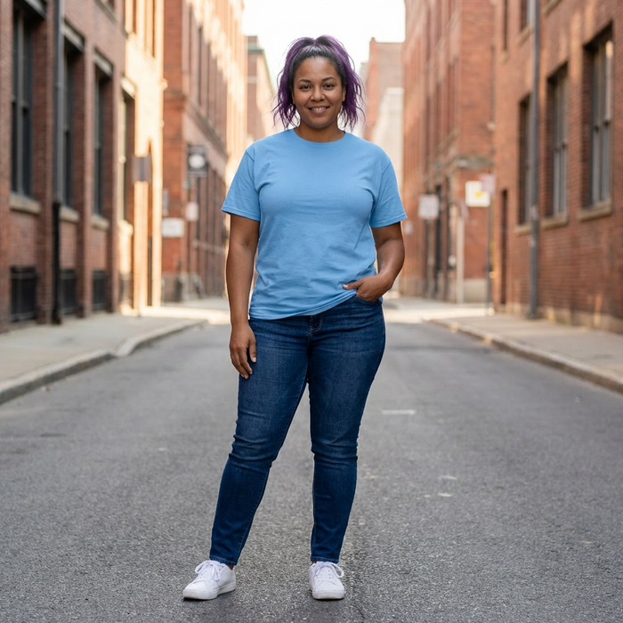EAHS Edwin Allen High School Blue Tee - Champion & Crest Back - Unisex T-Shirt EAHS Edwin Allen High School Blue Tee - Champion & Crest Back - Unisex T-Shirt