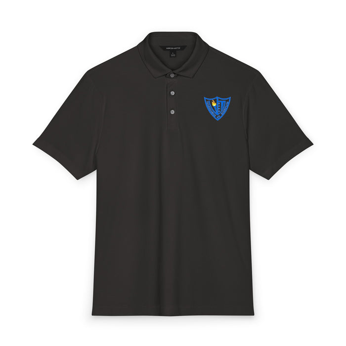 EAHS - Embroidered Shield Polo Shirt — Men's Stretch Moisture-Wicking Jersey EAHS - Embroidered Shield Polo Shirt — Men's Stretch Moisture-Wicking Jersey